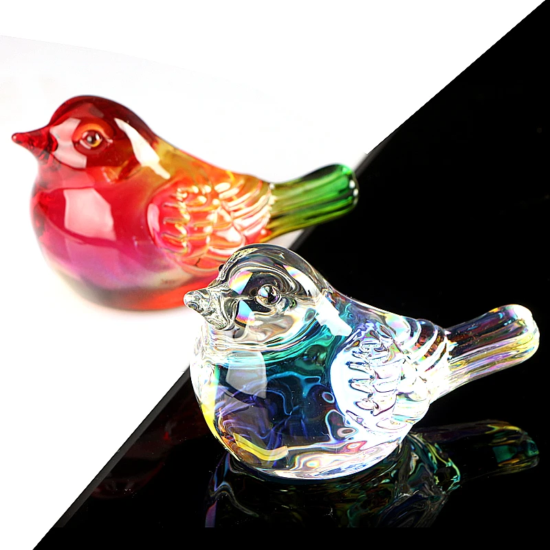 报喜鸟水晶摆件装饰玄关客厅桌面摆件