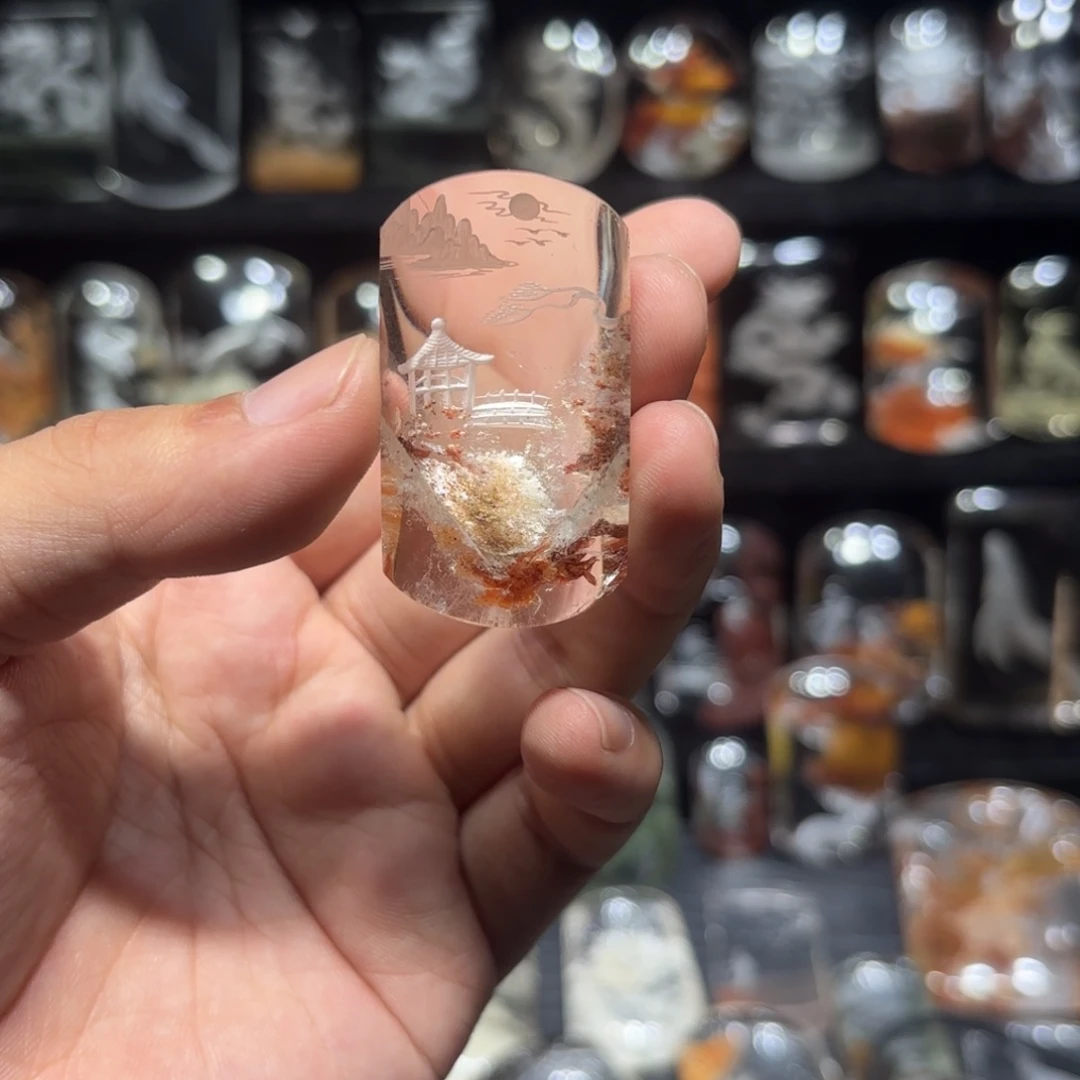 水晶颈饰未镶嵌天然水晶吊坠