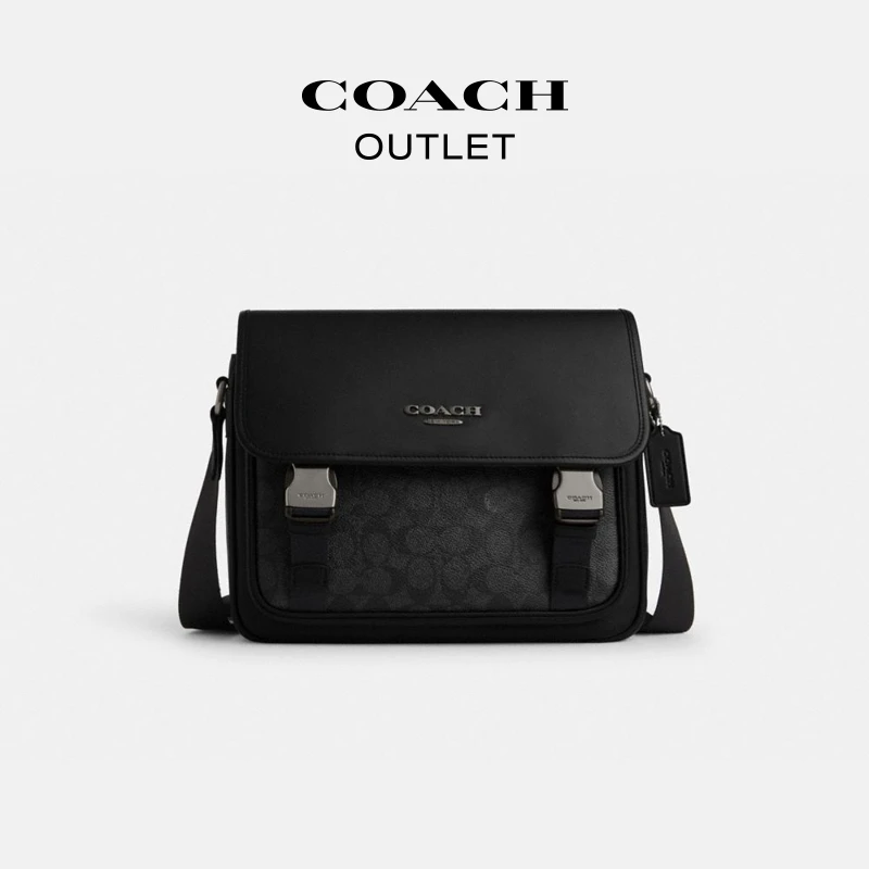 【然厚X蔻驰】COACH/蔻驰奥莱 男士时尚简约经典标志RACER信使包