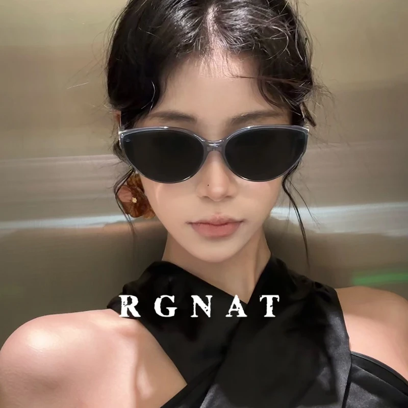 RGNAT复古猫眼墨镜女款气质方圆脸眼镜海边防紫外线偏光太阳镜潮