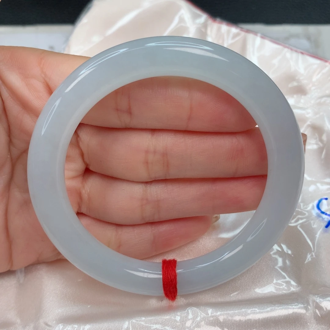 翡翠手镯未镶嵌55-56 白月光