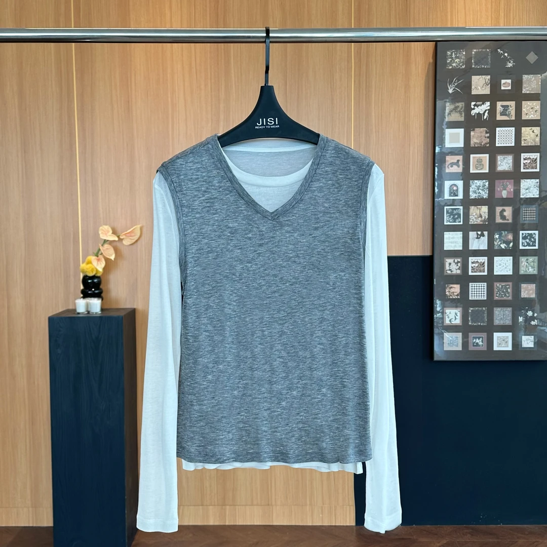 JISI 两件套叠针织长袖-CX24706