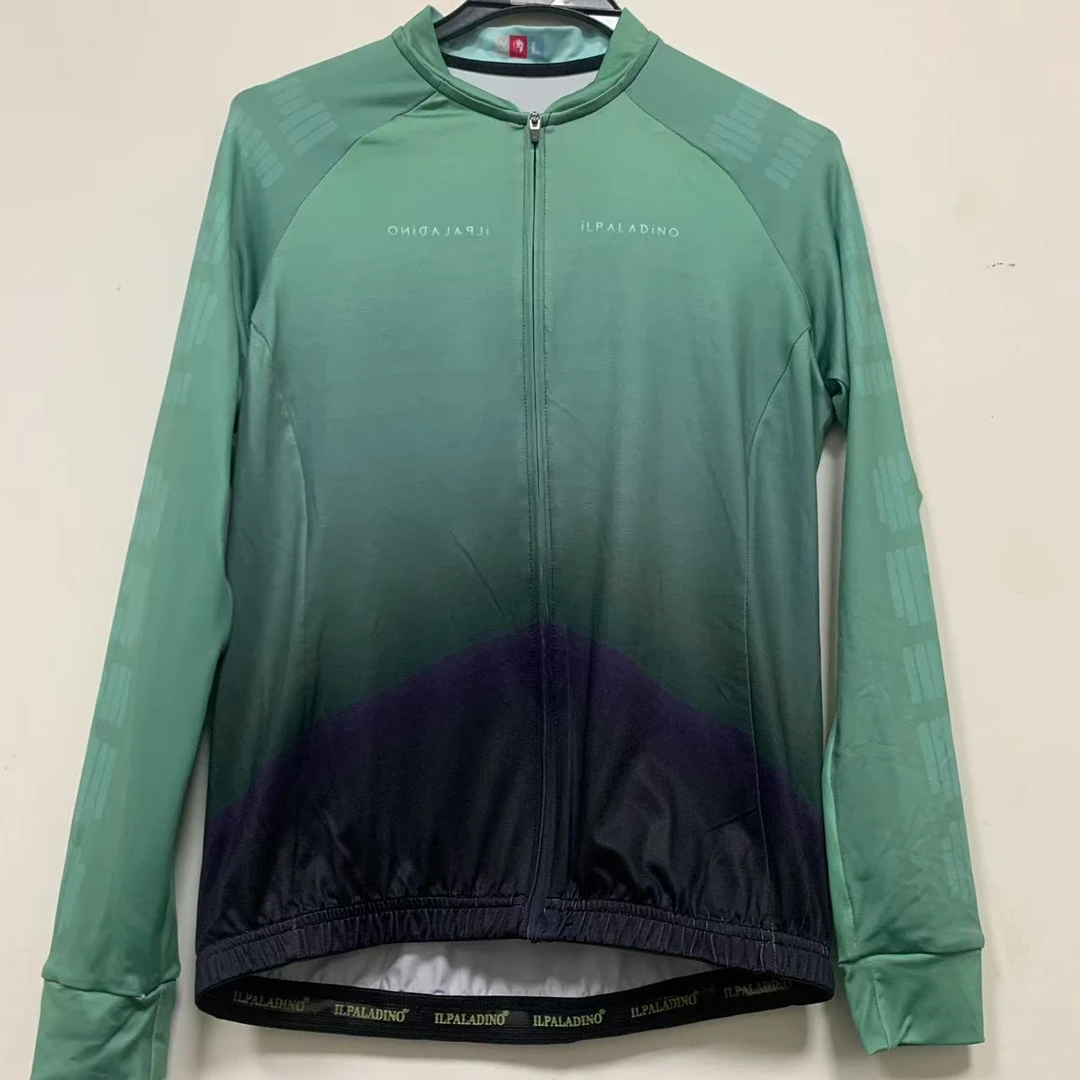 SQ 841【墨绿渐变牛奶丝长袖女士 】ILPALADINO专业版骑行服户外