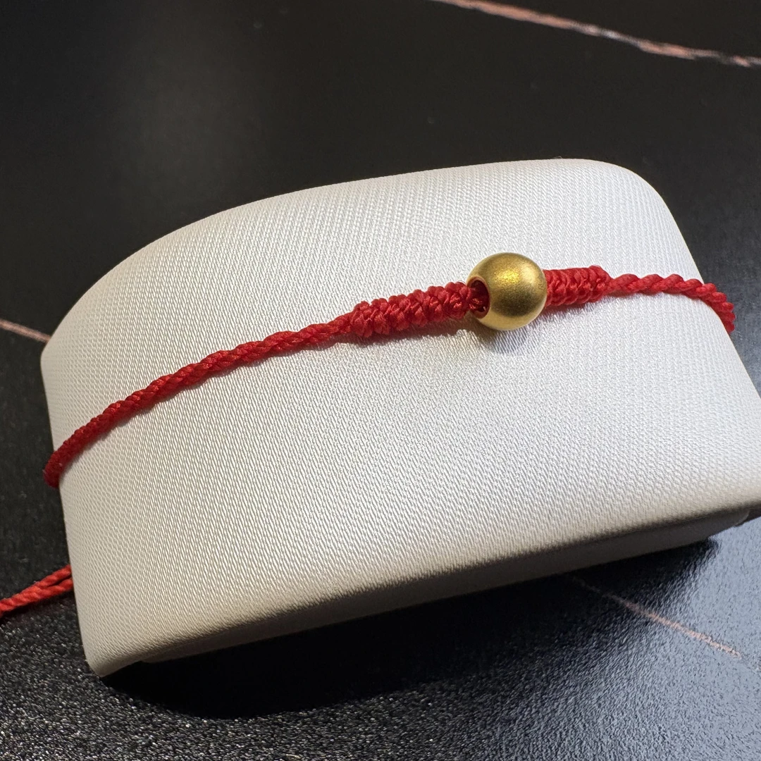 足金卡5转运珠手编绳本命年红绳GA20250020