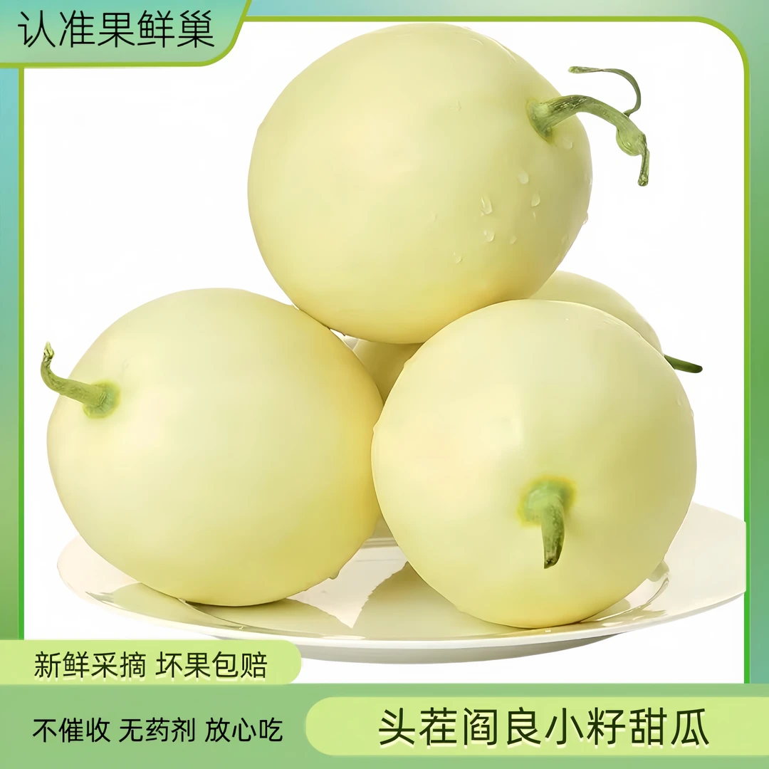 果鲜巢头茬冰淇淋甜瓜香甜小蜜蜂小籽蜜瓜哈密瓜新鲜水果产地直发
