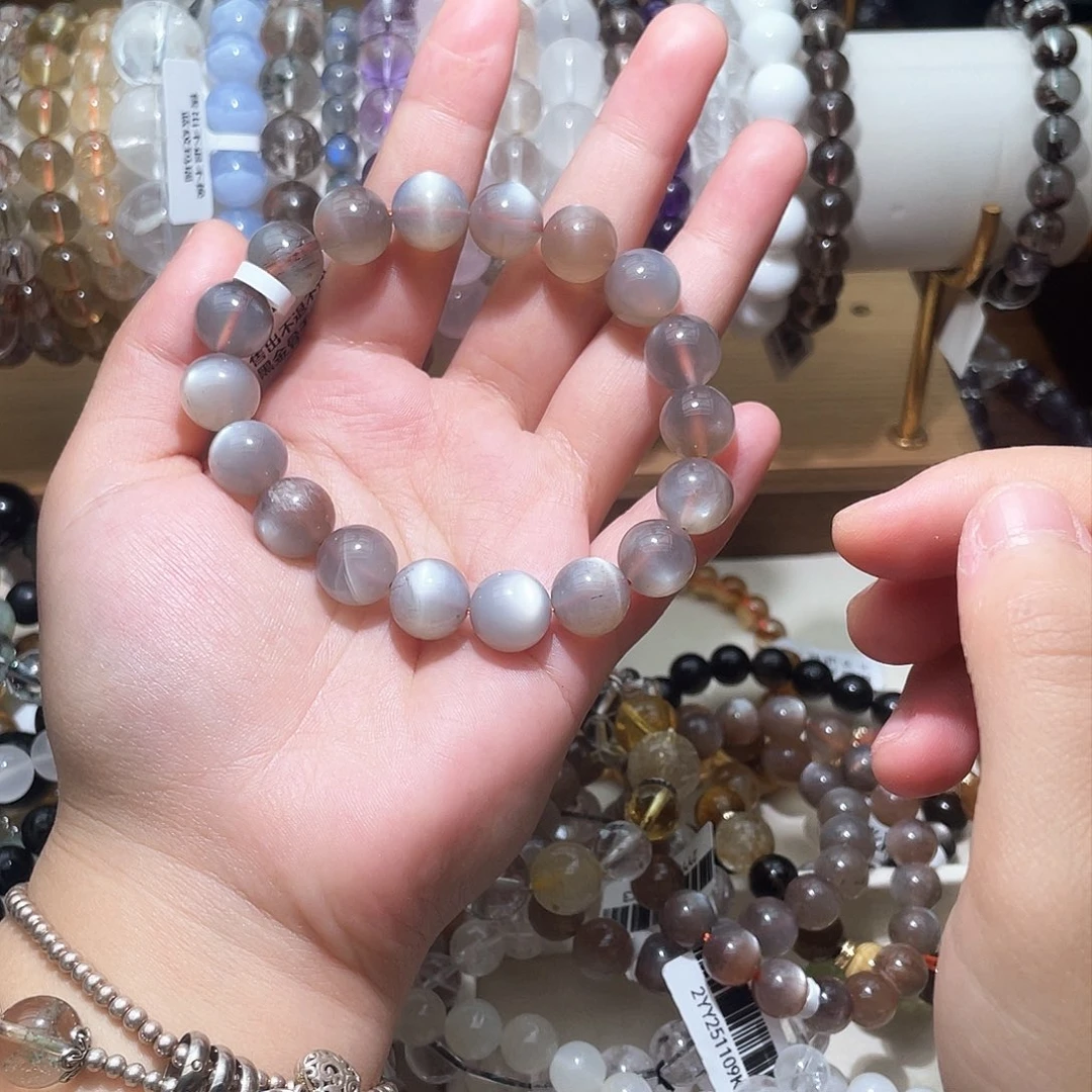 未镶嵌手链烟晶黑金骨干