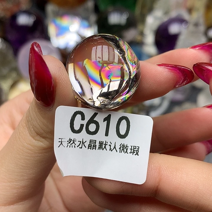 水晶摆件未镶嵌好**宝水晶球