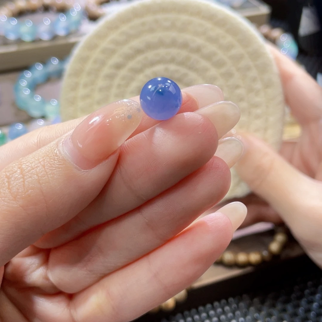 翡翠未镶嵌手链卡10.2妖紫