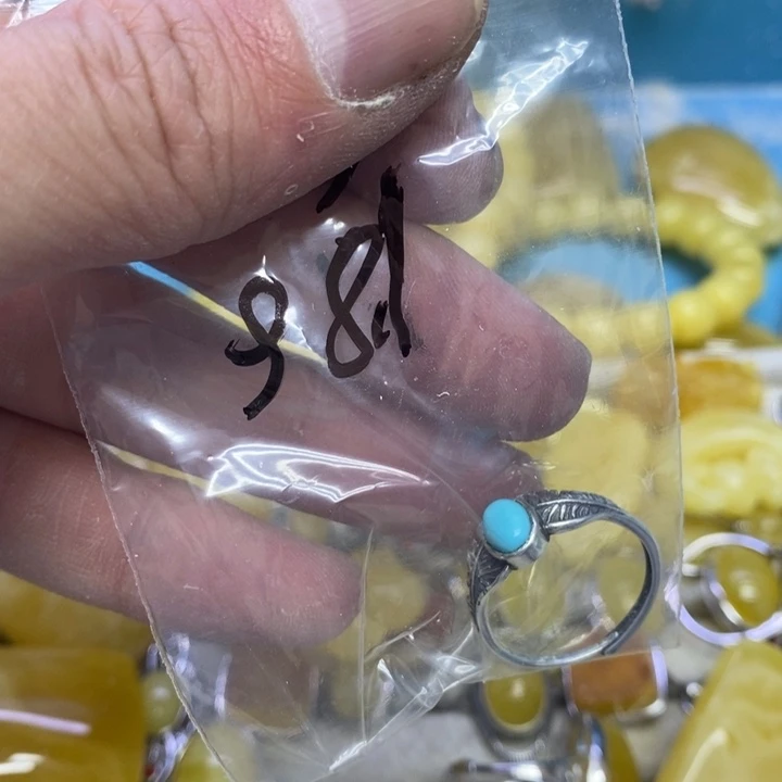 蜜蜡裸石银S925镶嵌多样性发货