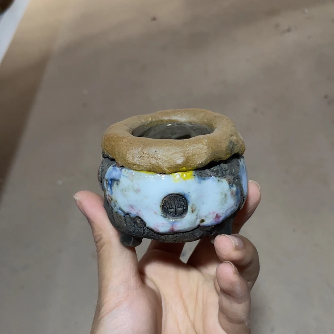 43号 孤品油画山石小地雷内口4左右 百搭