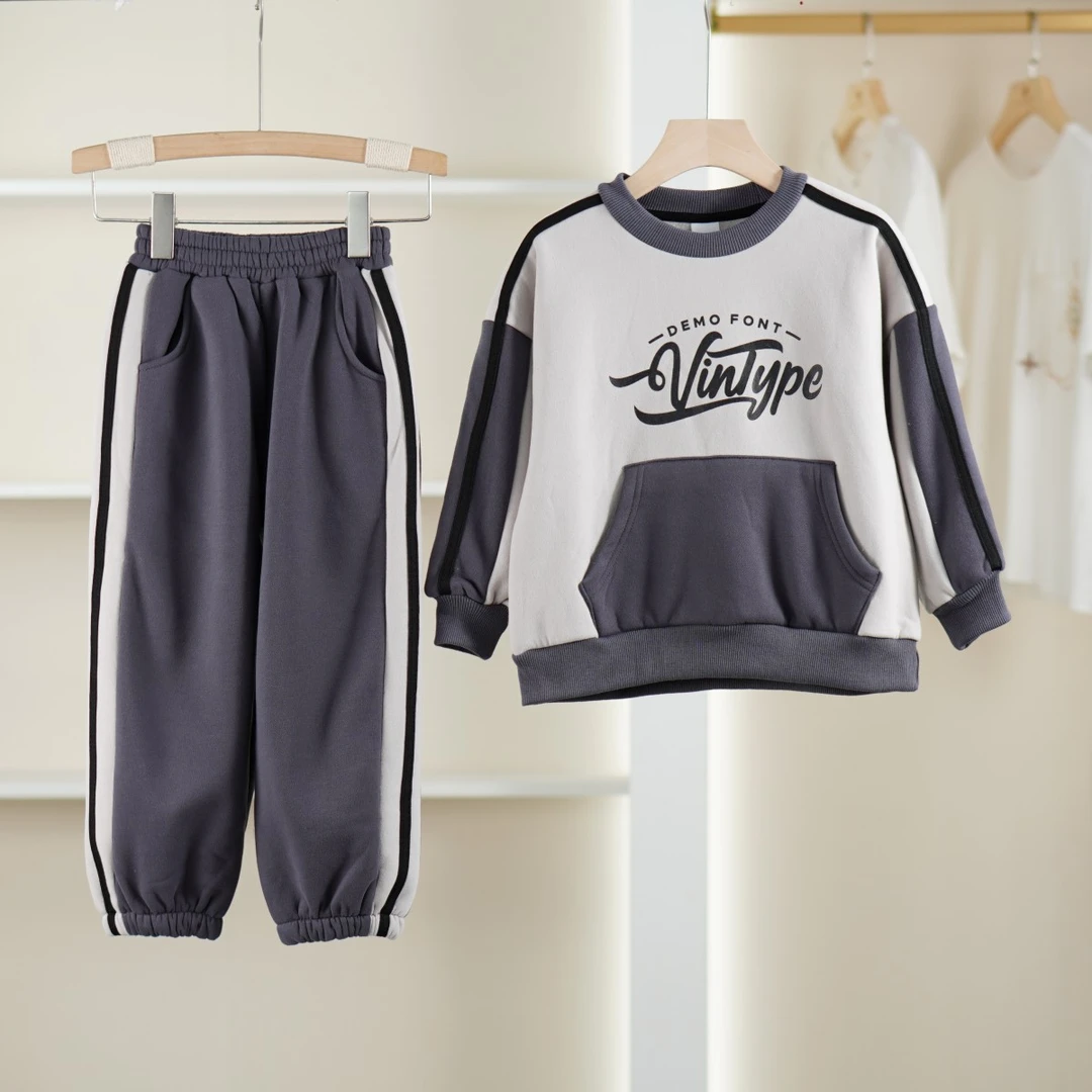 麦迪尚品 一路童行【植】31129406 春秋时尚儿童美式拼接套装折扣