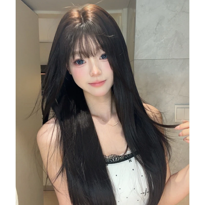 【少女心事2.0】升级发丝齐刘海长直发假发女气质高层次日常全头套