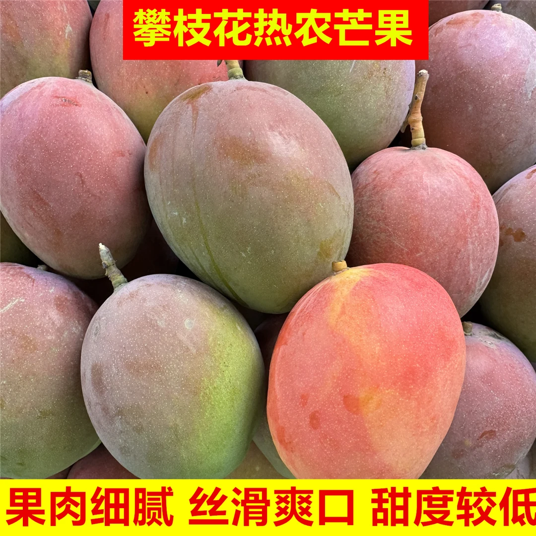 榴年食光攀枝花热农芒果低糖当季新鲜整箱包邮多汁肉厚5/9斤装
