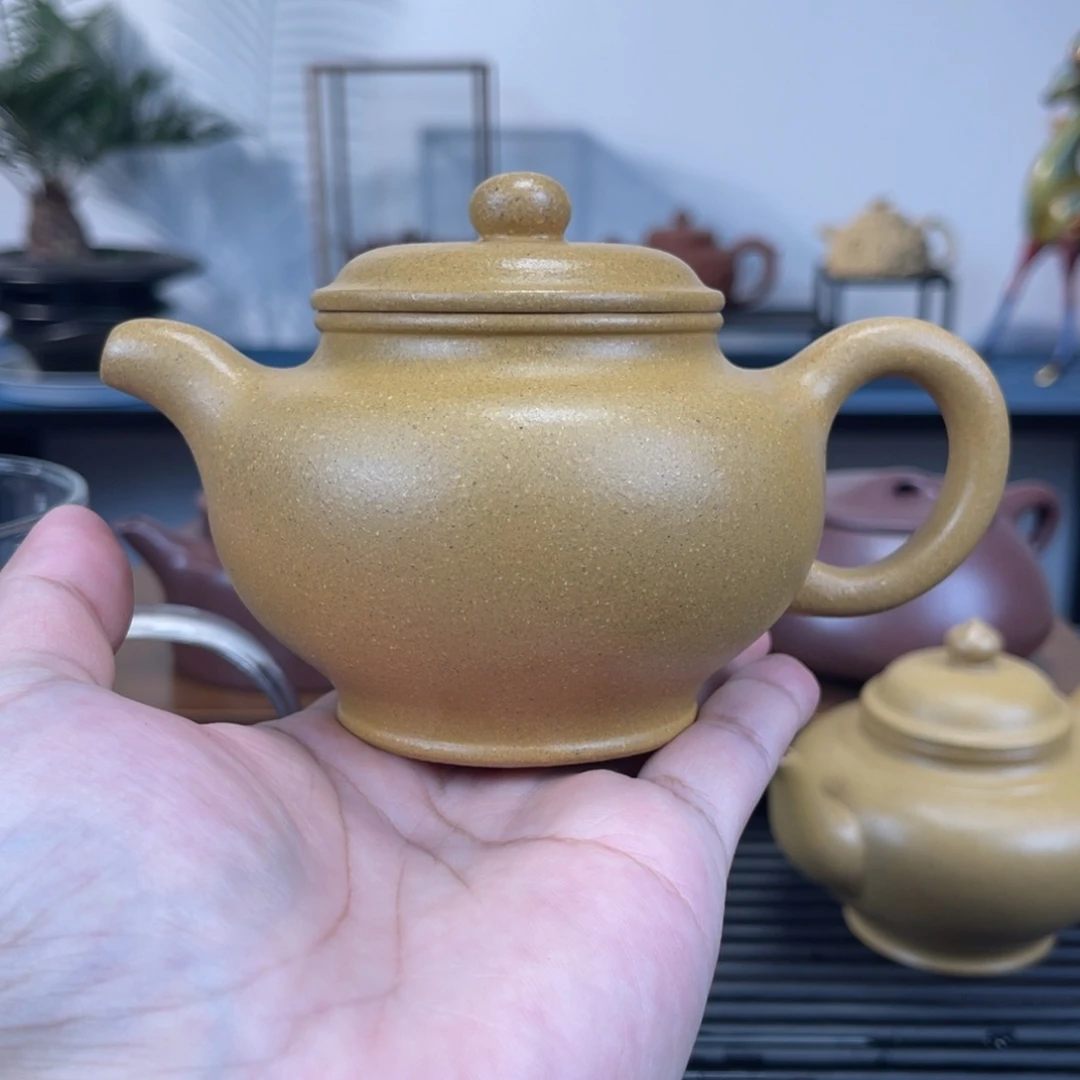 紫砂茶壶250毫升半手工黄金段掇只