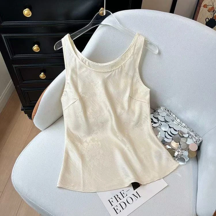 302【蝶舞春风】背心吊带圆领休闲夏季打底百搭显瘦内搭女士