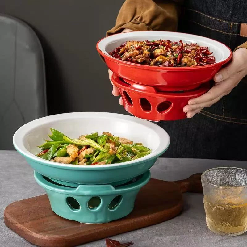 小炒牛肉盘子酒店创意明炉餐具