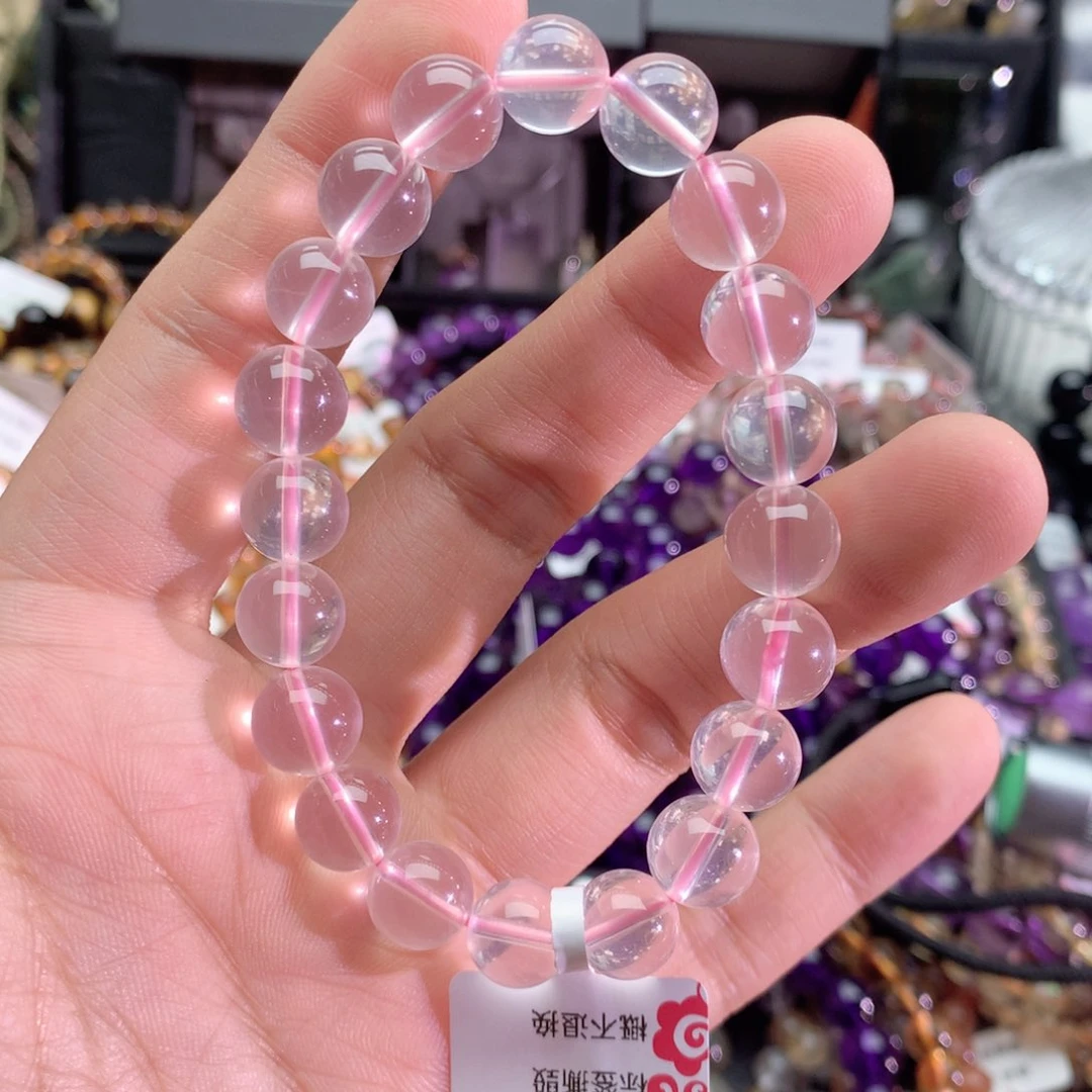 芙蓉石手链未镶嵌火*草莫桑比克粉晶10