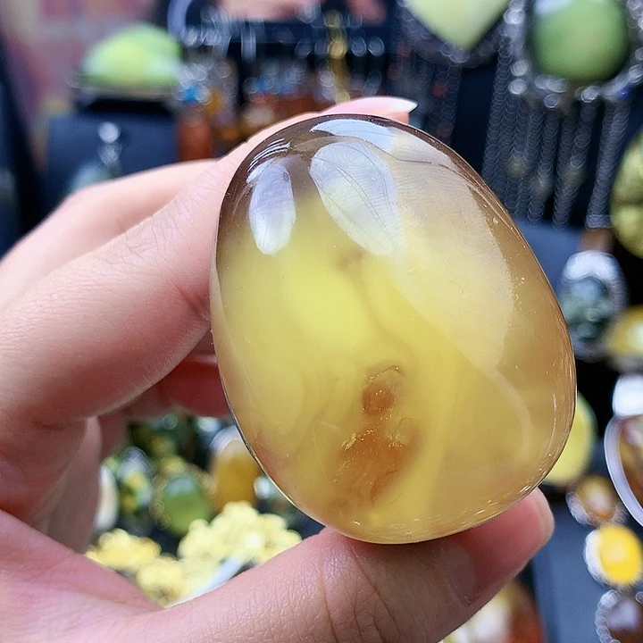 琥珀裸石银S925镶嵌手镯