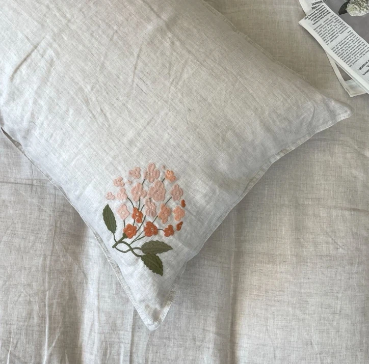【花海】100%汉麻印花枕套一对（多花色）48*74cm