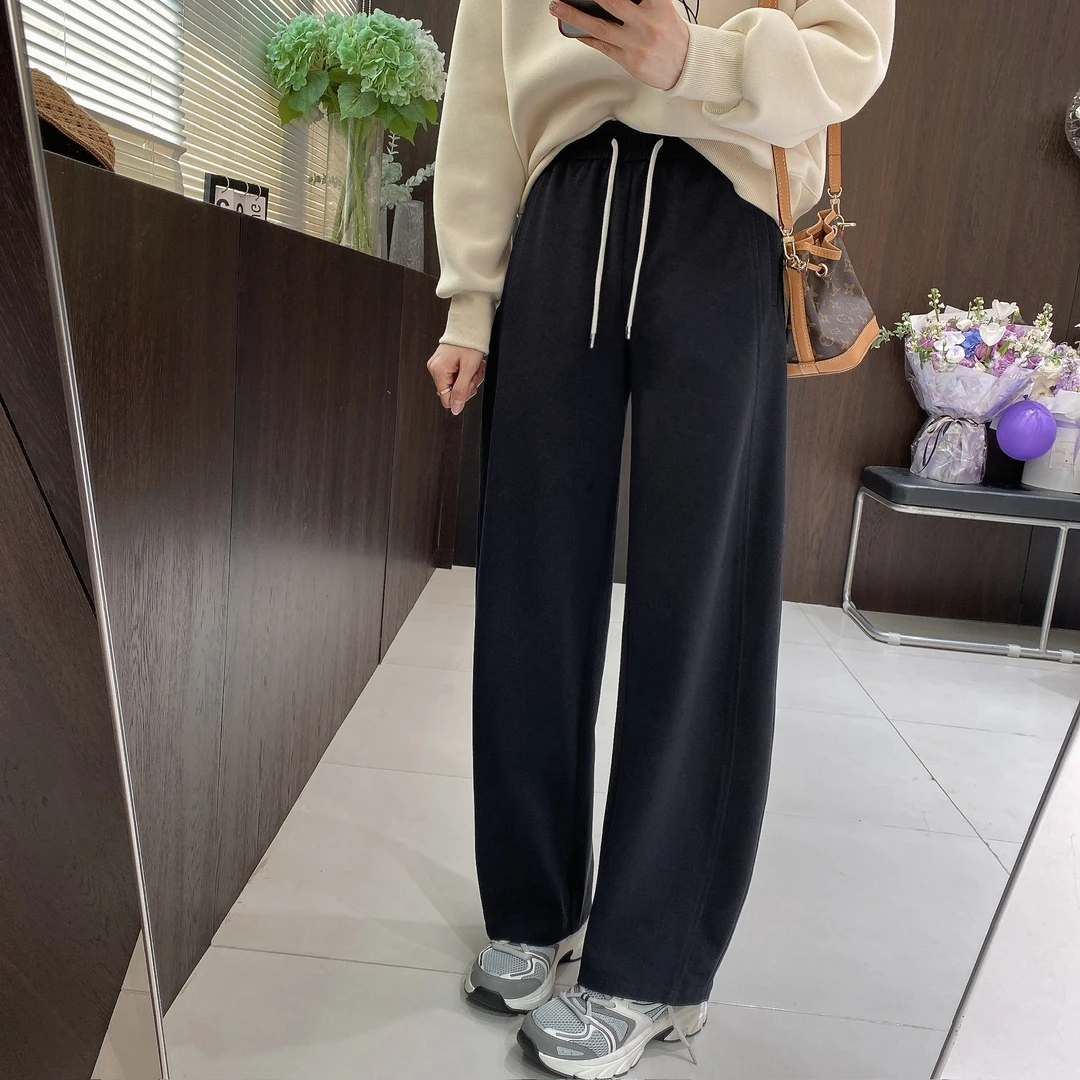 IMFLY金小金自制女装 休闲裤DYK2578早春季松紧高腰显瘦香蕉长裤