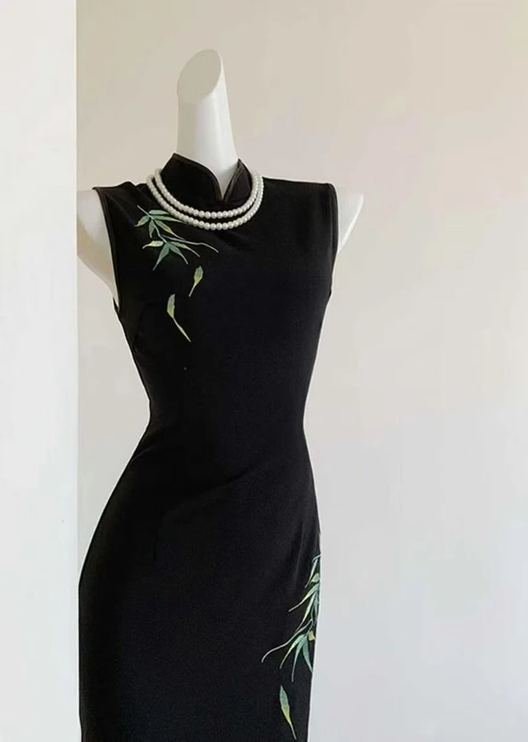 苏故里【青竹雅韵】少女气质传统款旗袍新中式日常旗袍单层衣长120