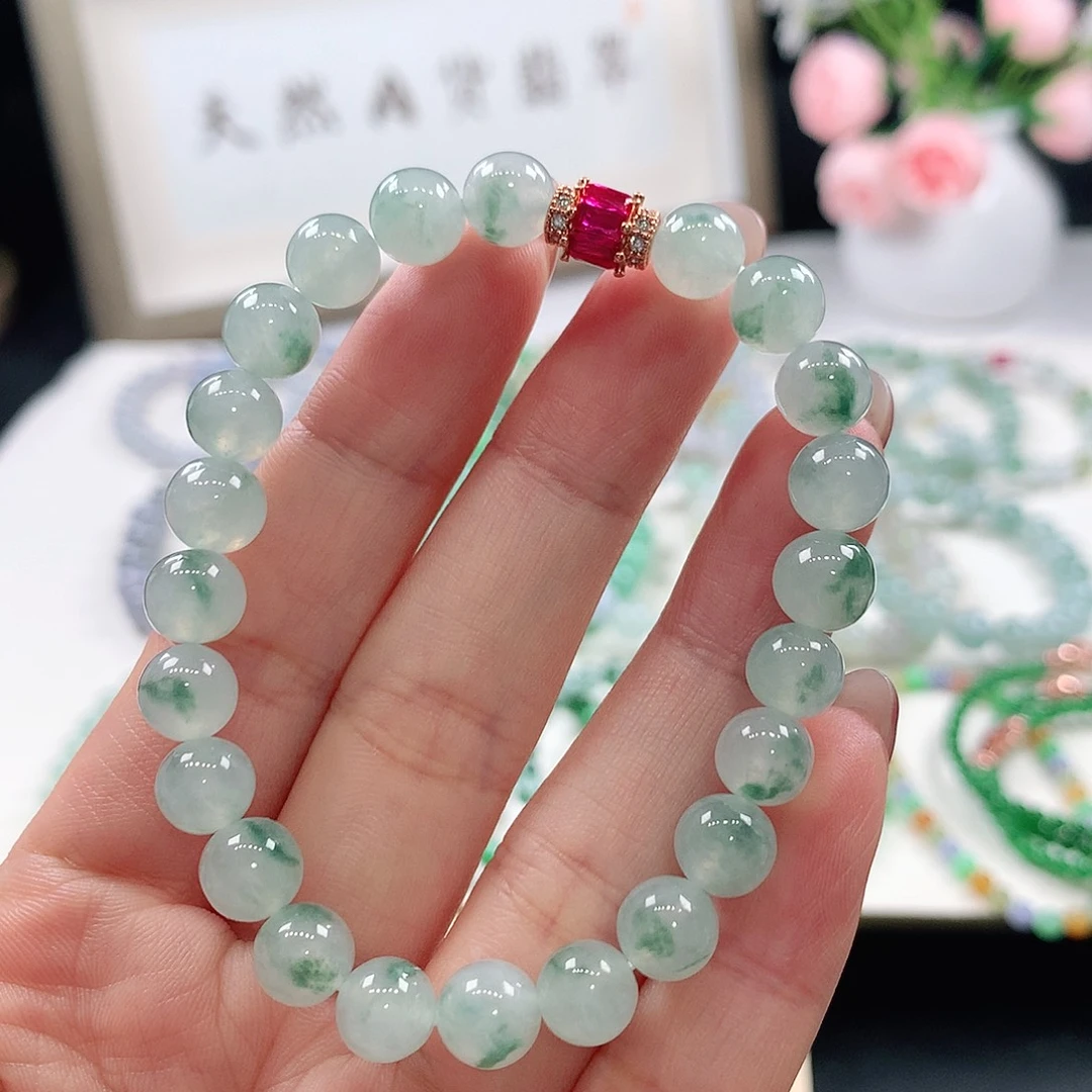 翡翠未镶嵌手链手链7.8mm