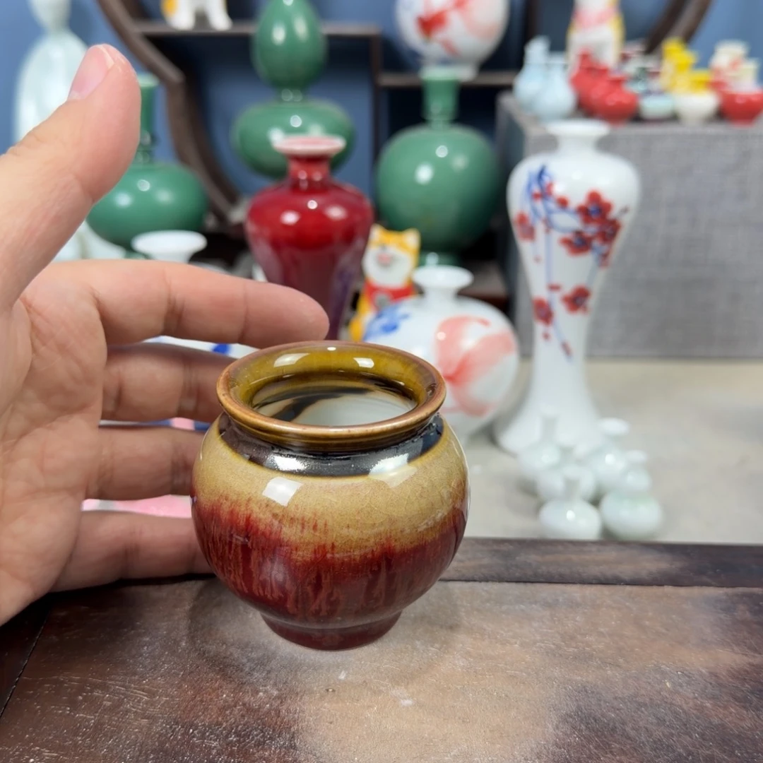 陶瓷手工小花器摆件