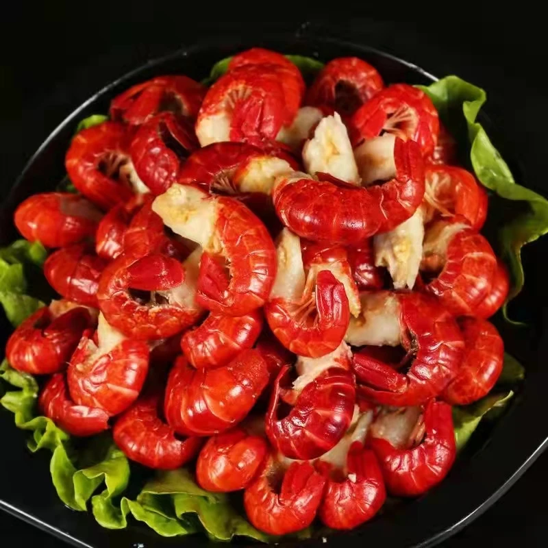 新鲜现剥头茬带黄龙虾尾80-100粒左右/包到手5大包5大斤送2包料