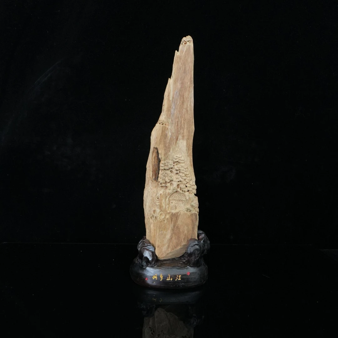 6579 加里曼丹沉香老料江山多娇 11.5x7x33.8cm 99.3g/含340.9g