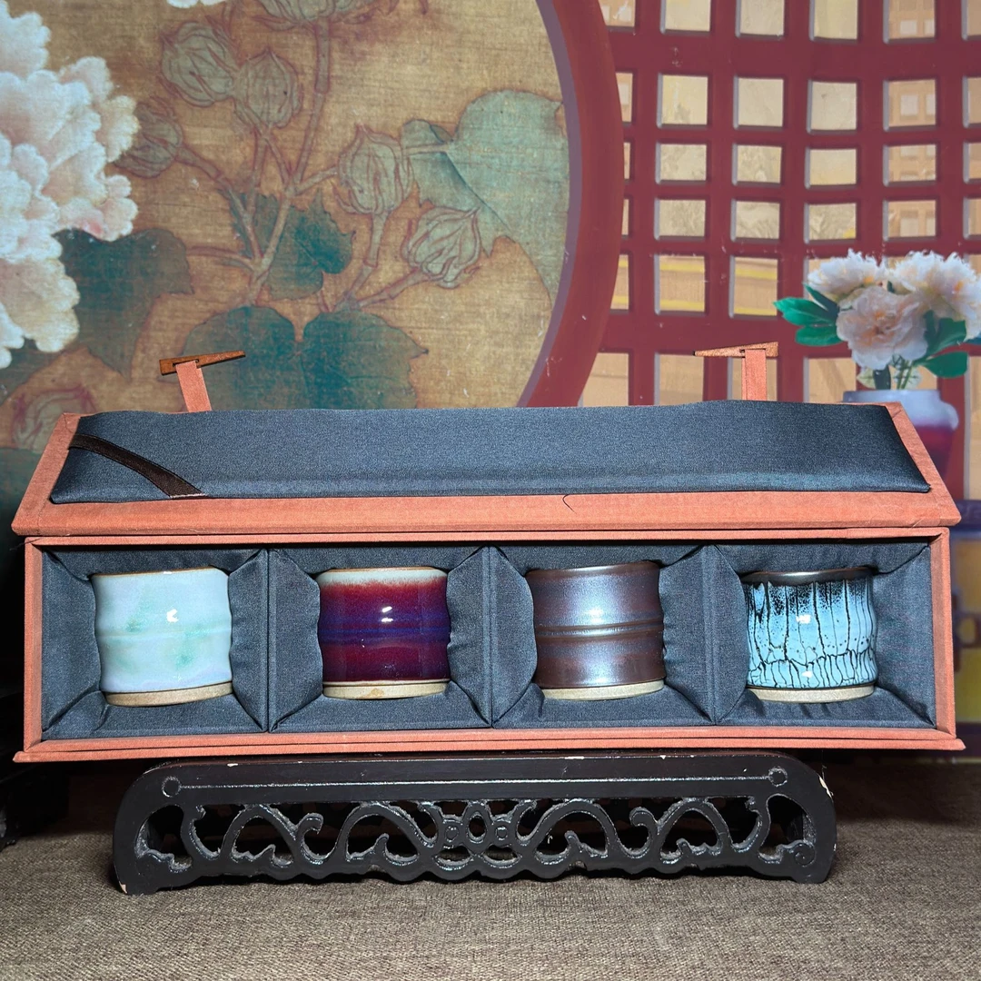 钧瓷收藏主人杯竹节茶杯功夫茶具茶器单杯春夏秋冬