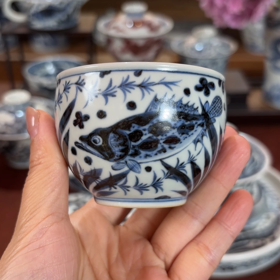 杯鱼藻缸杯博陵造物