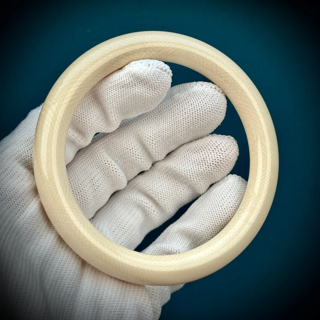 U2183天然猛犸象牙 果冻料满纹手镯60.4mm 支持鉴定假一罚四