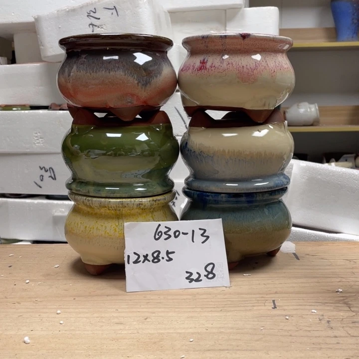 紫砂花盆多肉花盆微瑕13