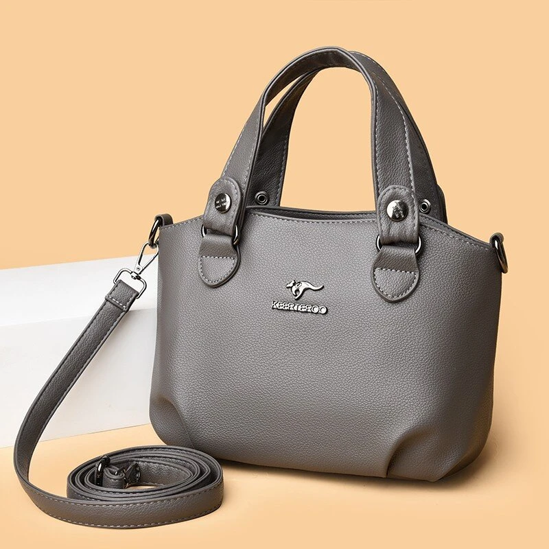 新款时尚简约单肩斜挎包8869灰色