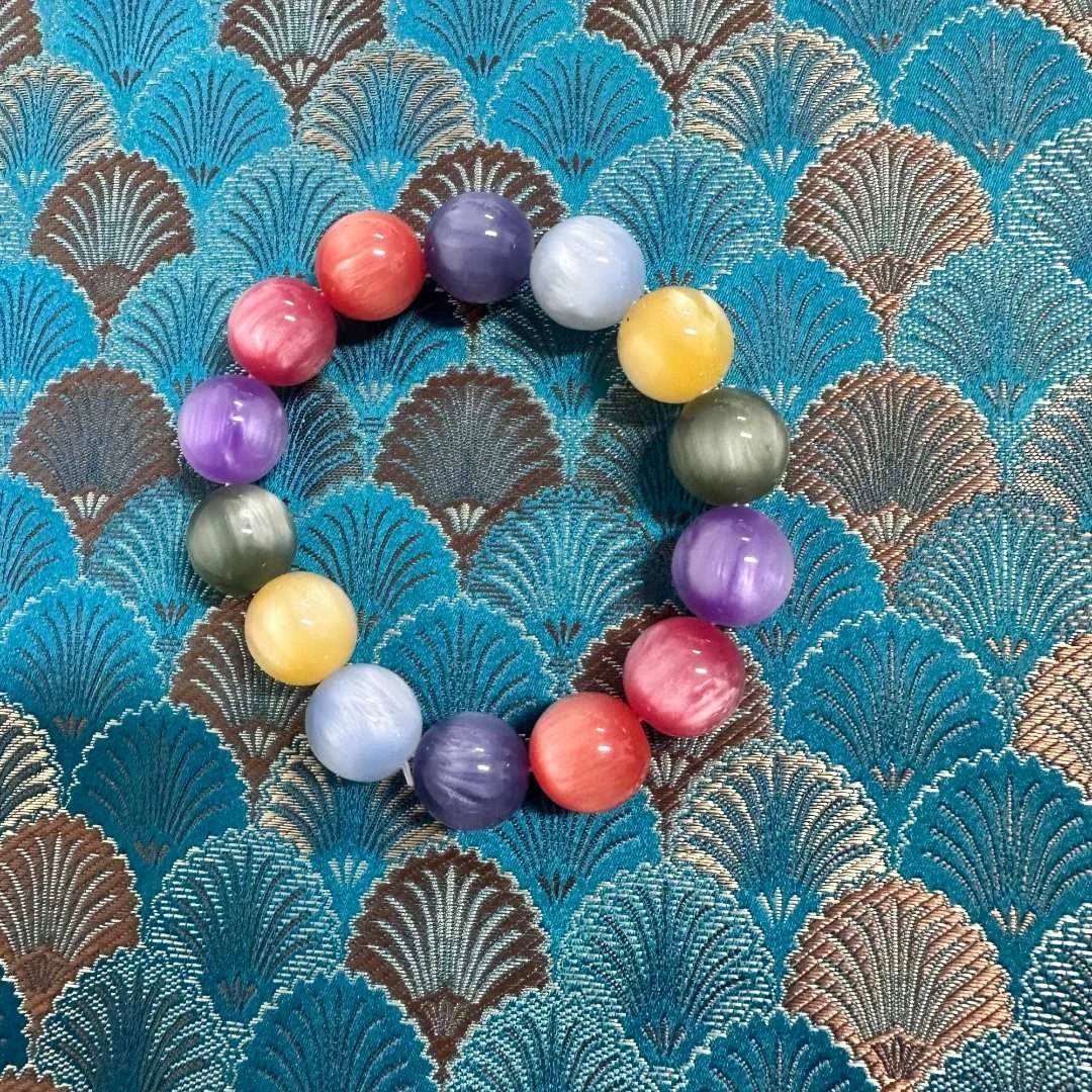 【器物炎灵 】海云七彩圆珠手串