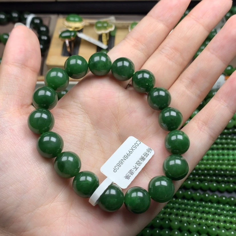 【闪购商品】未镶嵌手串和田玉（碧玉）12m清货
