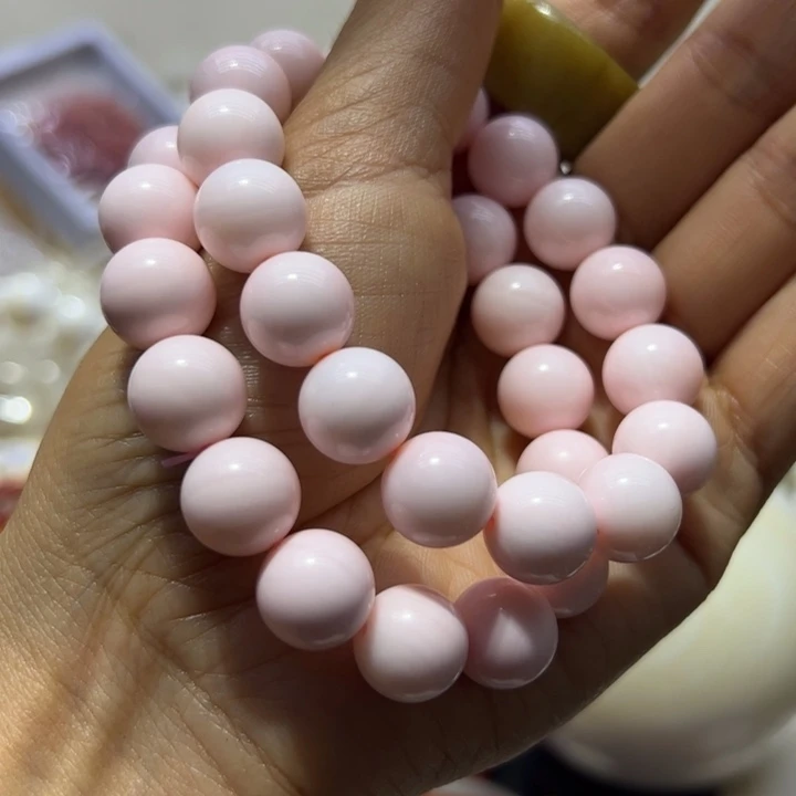 核桃手串/手链12粉大白