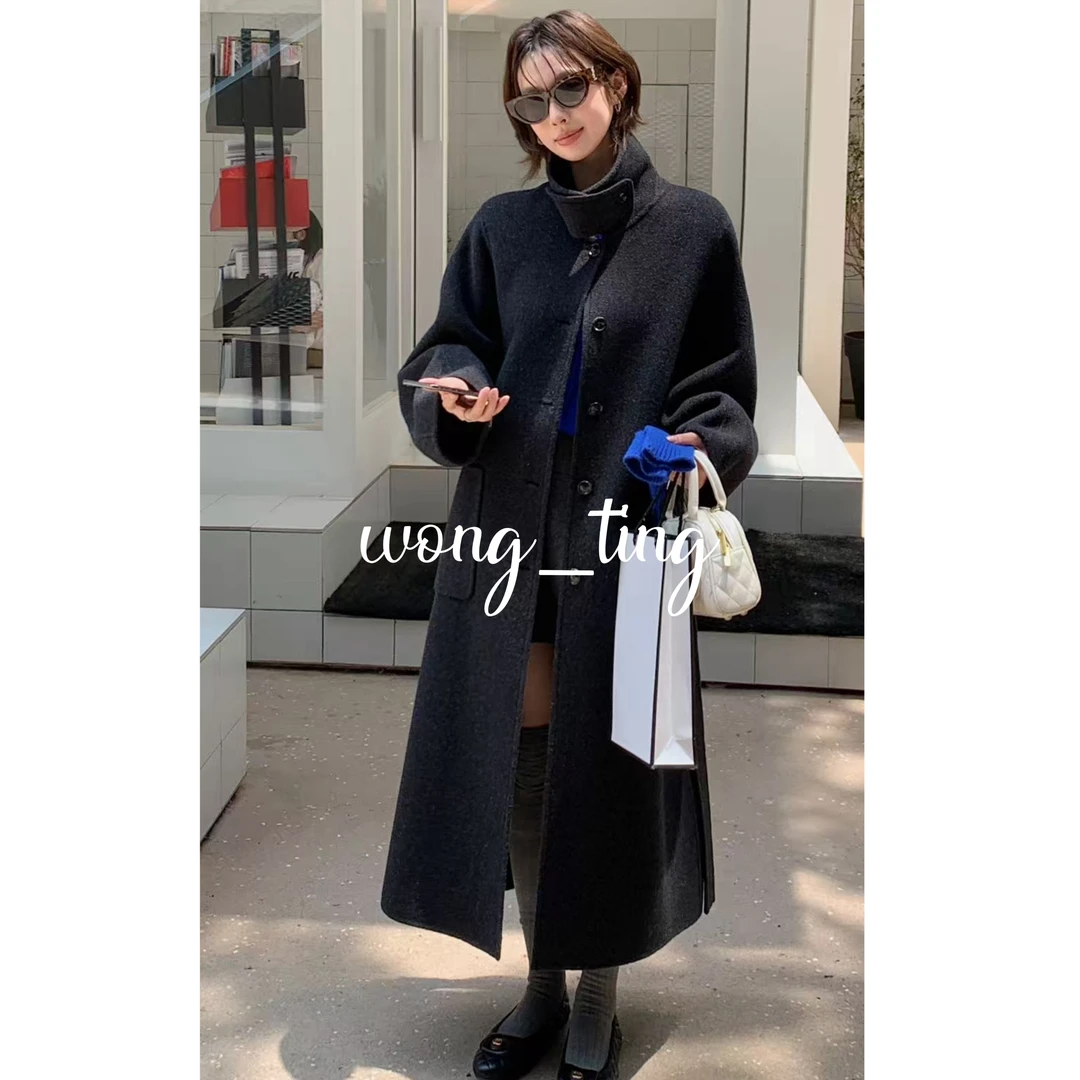 wong_ting小众设计师大牌羊绒长款双面大衣外套039