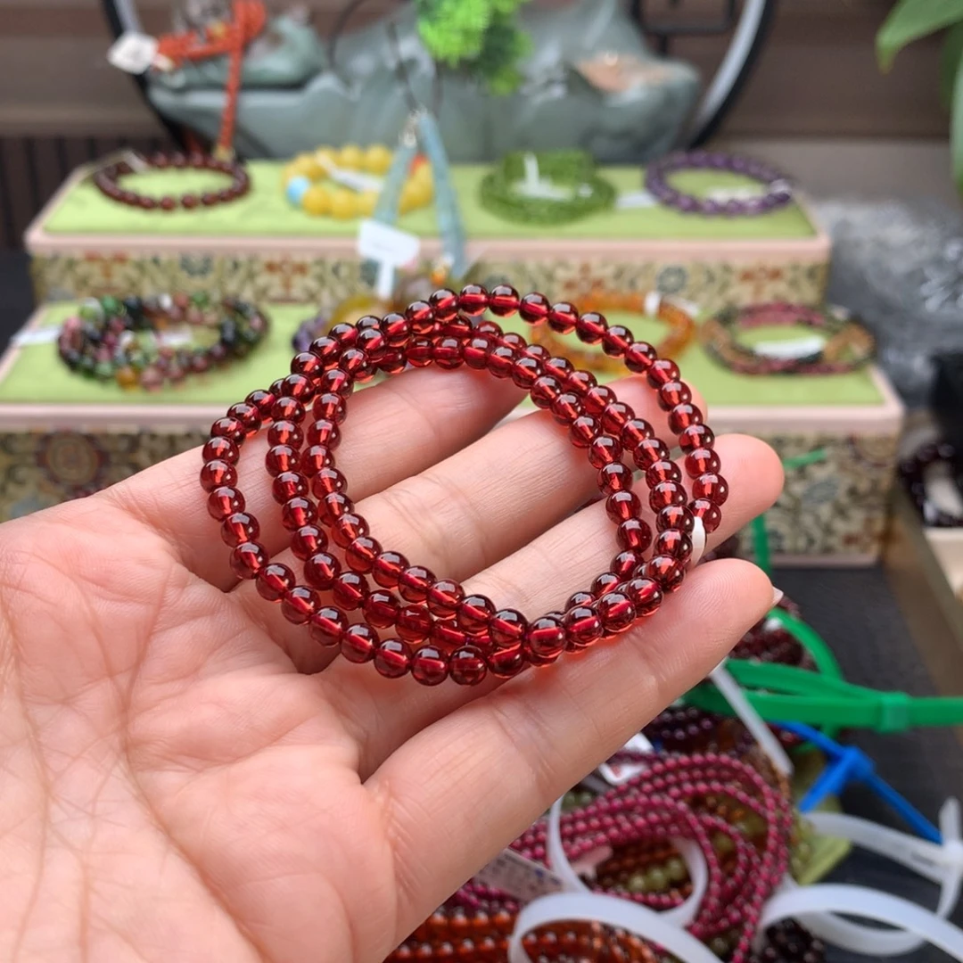 未镶嵌手链石榴石手串5