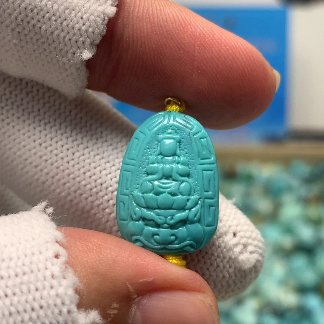 绿松石未镶嵌挂件