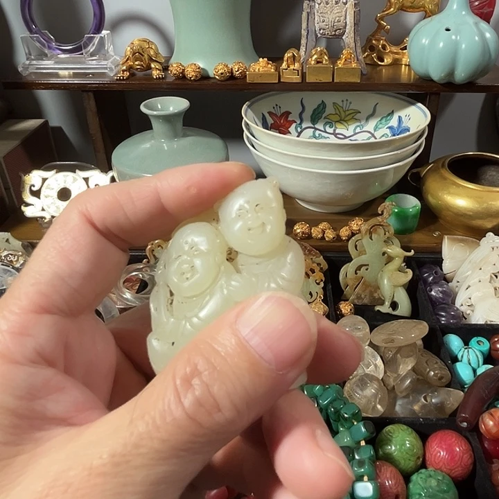 吾***道和田玉（糖玉）未镶嵌挂件感谢老师支持