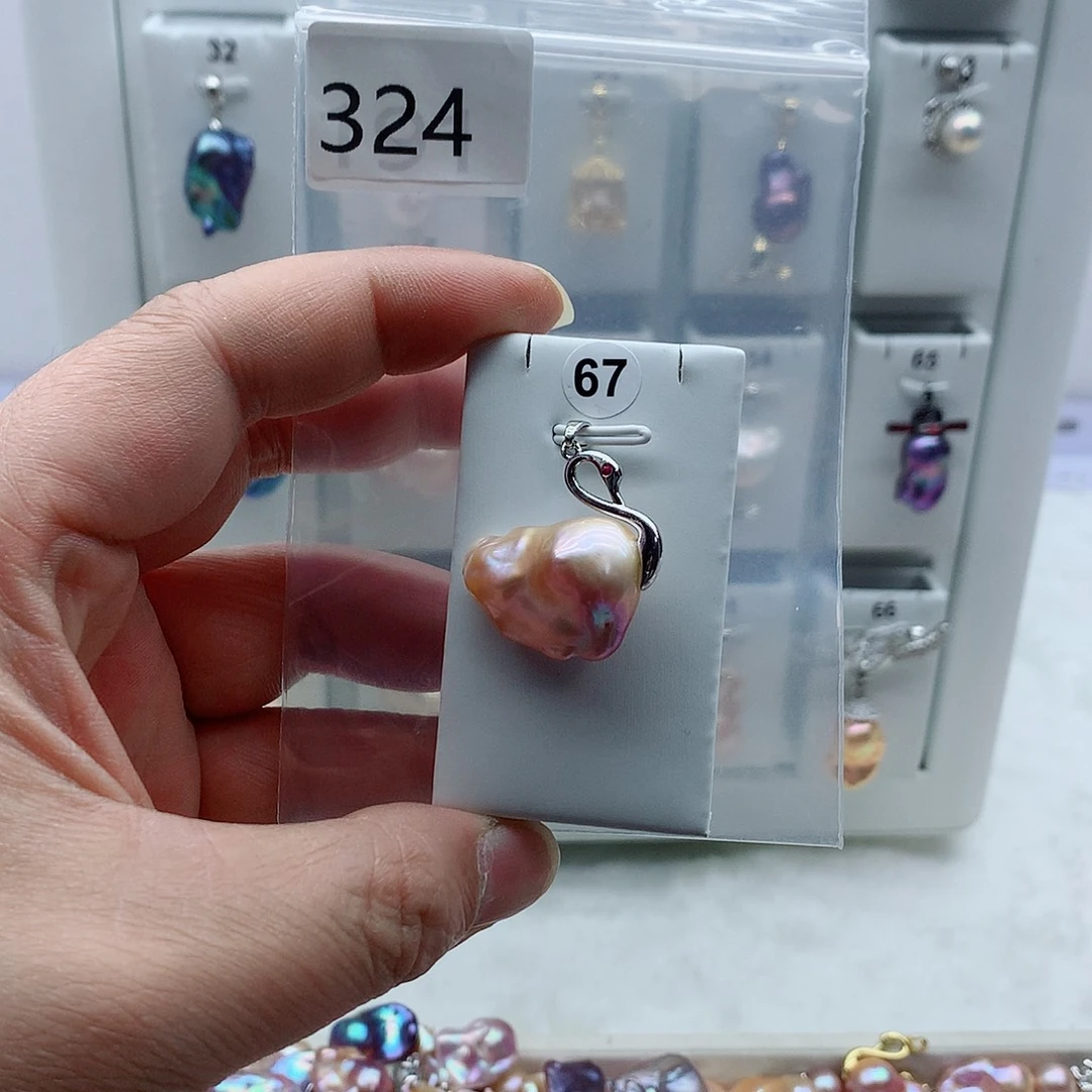 吊坠(不含链)淡水珍珠合金