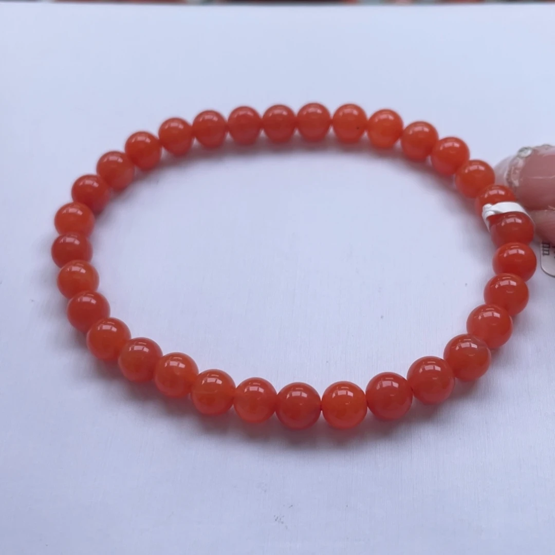 南红玛瑙保山南红亮光单圈5+mm未镶嵌