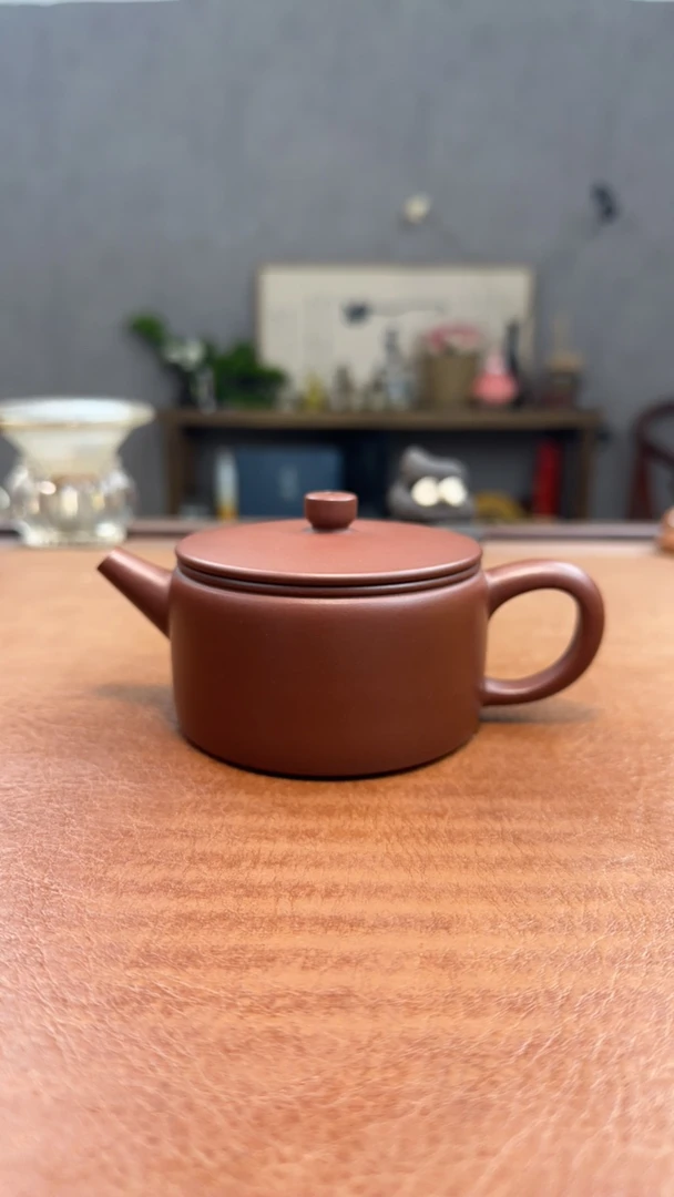 原矿龙血砂汉瓦150cc紫砂壶