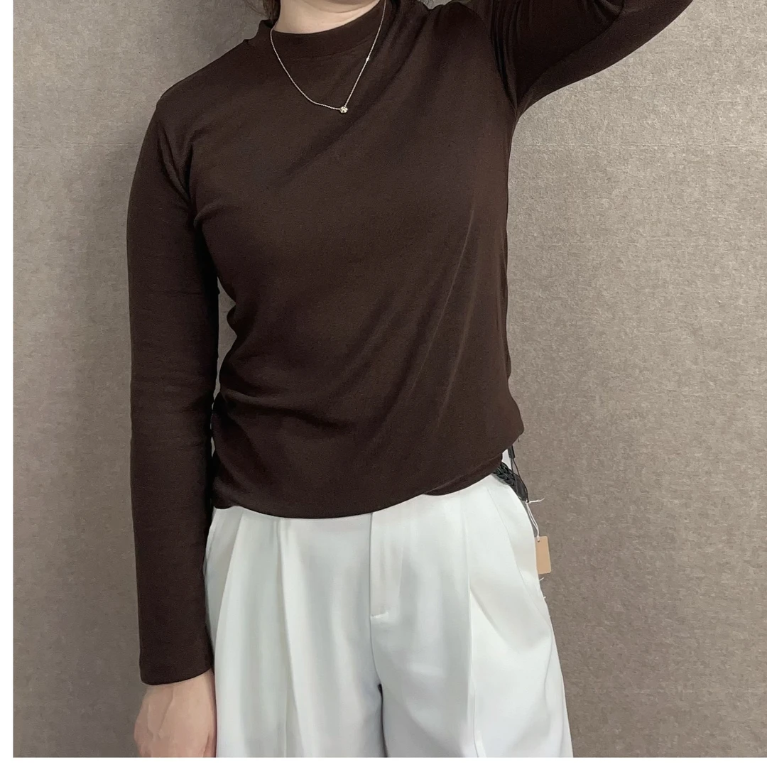 秋冬新款半高领百搭韩版加厚针织打底衫时尚毛衣上衣羊毛衫