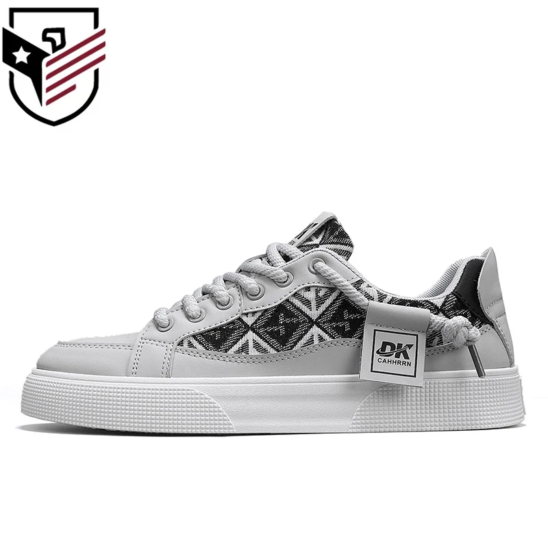 保罗德科新款男鞋鞋子男休闲百搭板鞋潮鞋四季薄款潮流韩版时尚