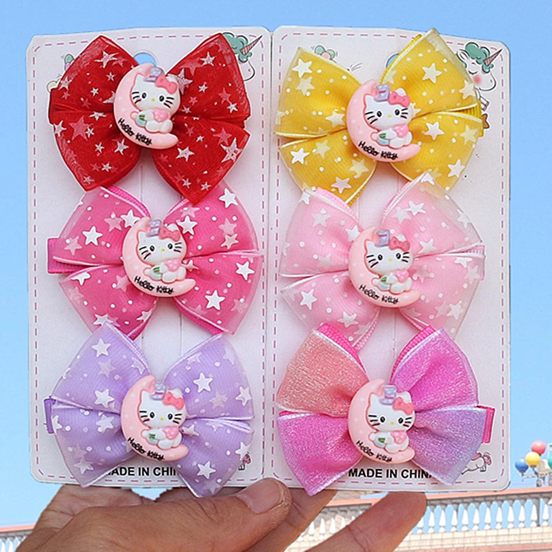 儿童发饰可爱星星月亮蝴蝶结发夹小女孩公主头饰头花发卡宝宝夹子