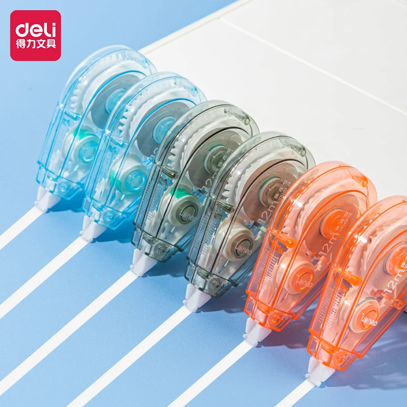【得力】大容量修正带 学生高性价比实惠装涂改带12个