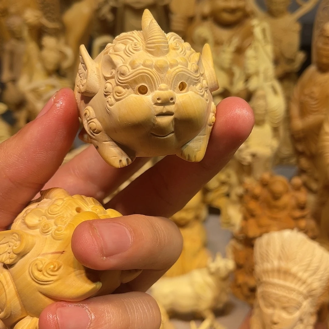 黄杨木小瑕疵胖貔貅