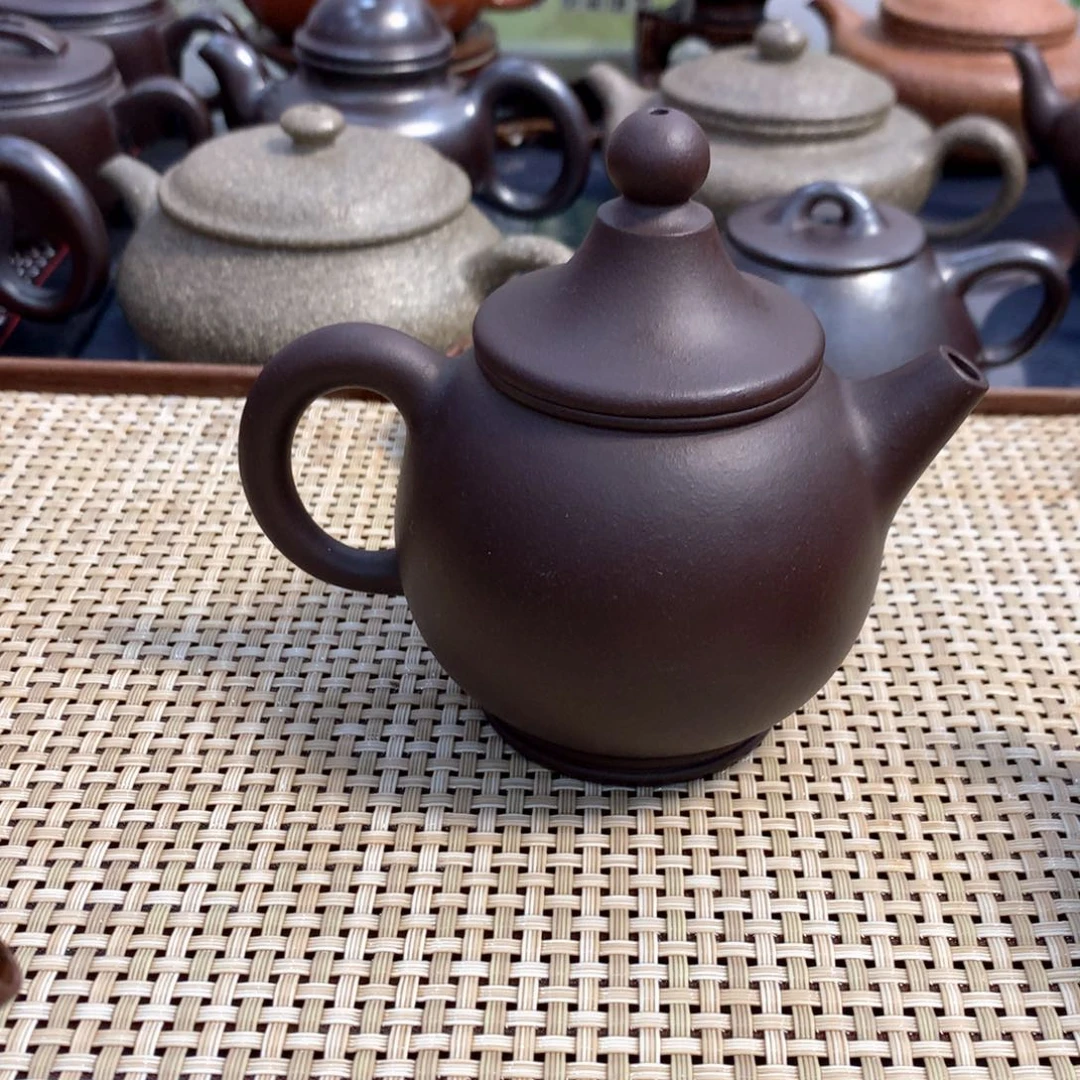 壕***泥塑宜兴原矿老紫泥200cc